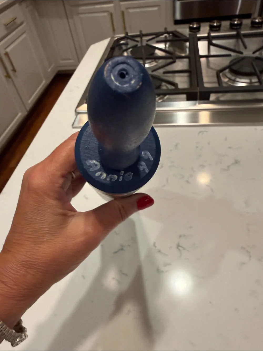 Hand-Painted Wooden Rolling Pin | Blue Daisy Cottage Farmhouse Kitchen Decor